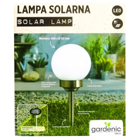 Lampa Solarna Ogrodowa Okrągła IP44 Gardenic LED